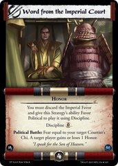Word from the Imperial Court